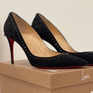 Christian Louboutin Paris Anjalina 85 Veau Velours Size 38